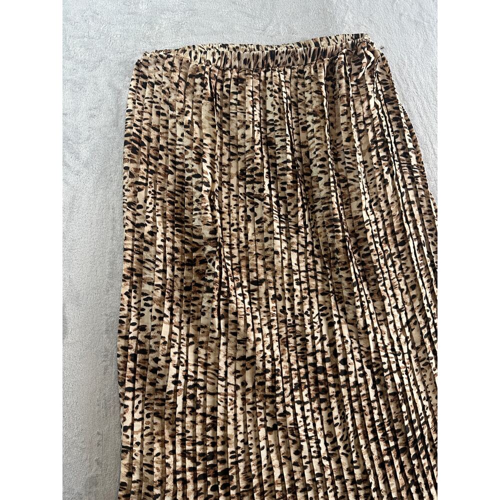 Banana Republic Leopard Print Pleated Midi Skirt - Size S - Effortless Chic - Picture 7 of 7